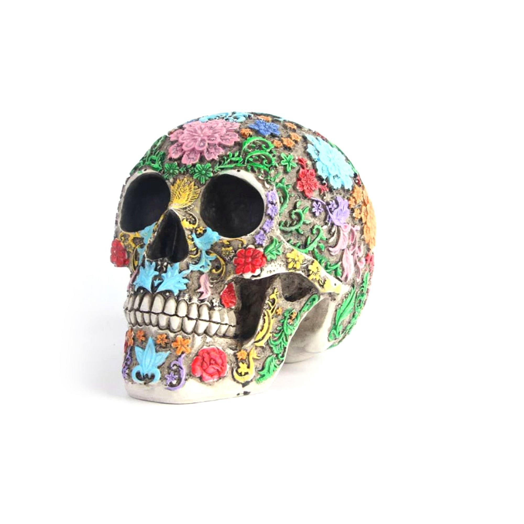 CalaveraCraft™ – Handgefertigte Sugar-Skull Dekofigur im Dia-de-los-Muertos-Stil