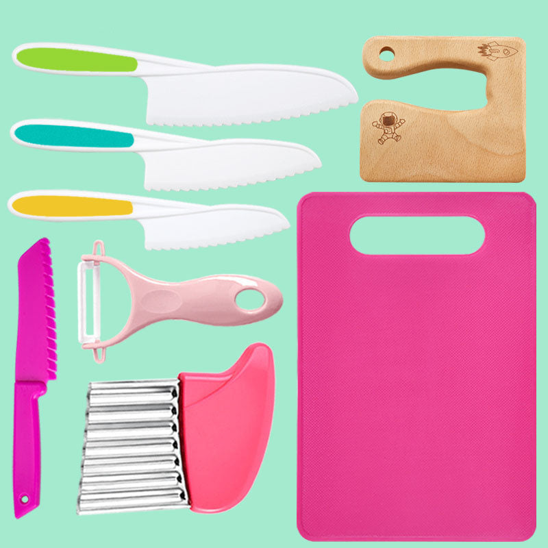 MiniChef™ – 8-teiliges Kinder-Kochset | BPA-freie Küchenwerkzeuge & sichere Kindermesser