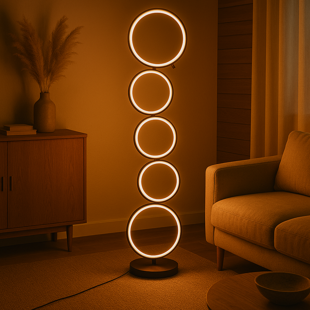Cenyra™ Circle Floor Lamp – Minimalistische Design-Stehlampe mit integriertem LED-Ring