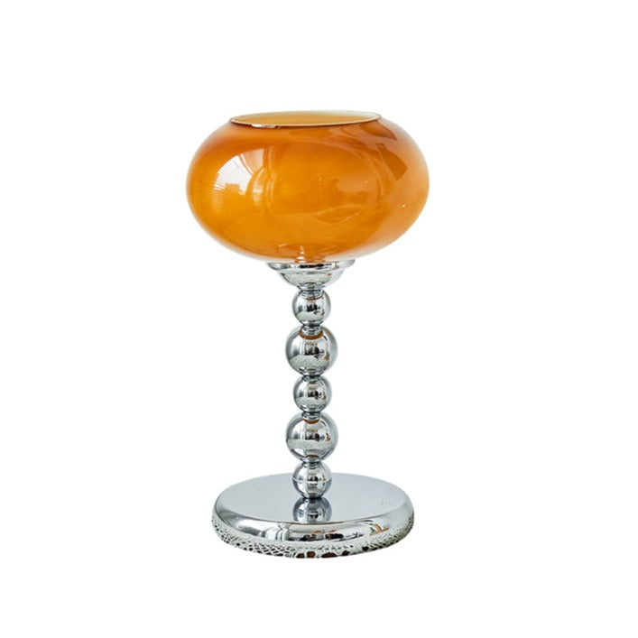 OrbitLume™ Tischlampe – Retro Space-Age Designlampe aus Glas & Chrom
