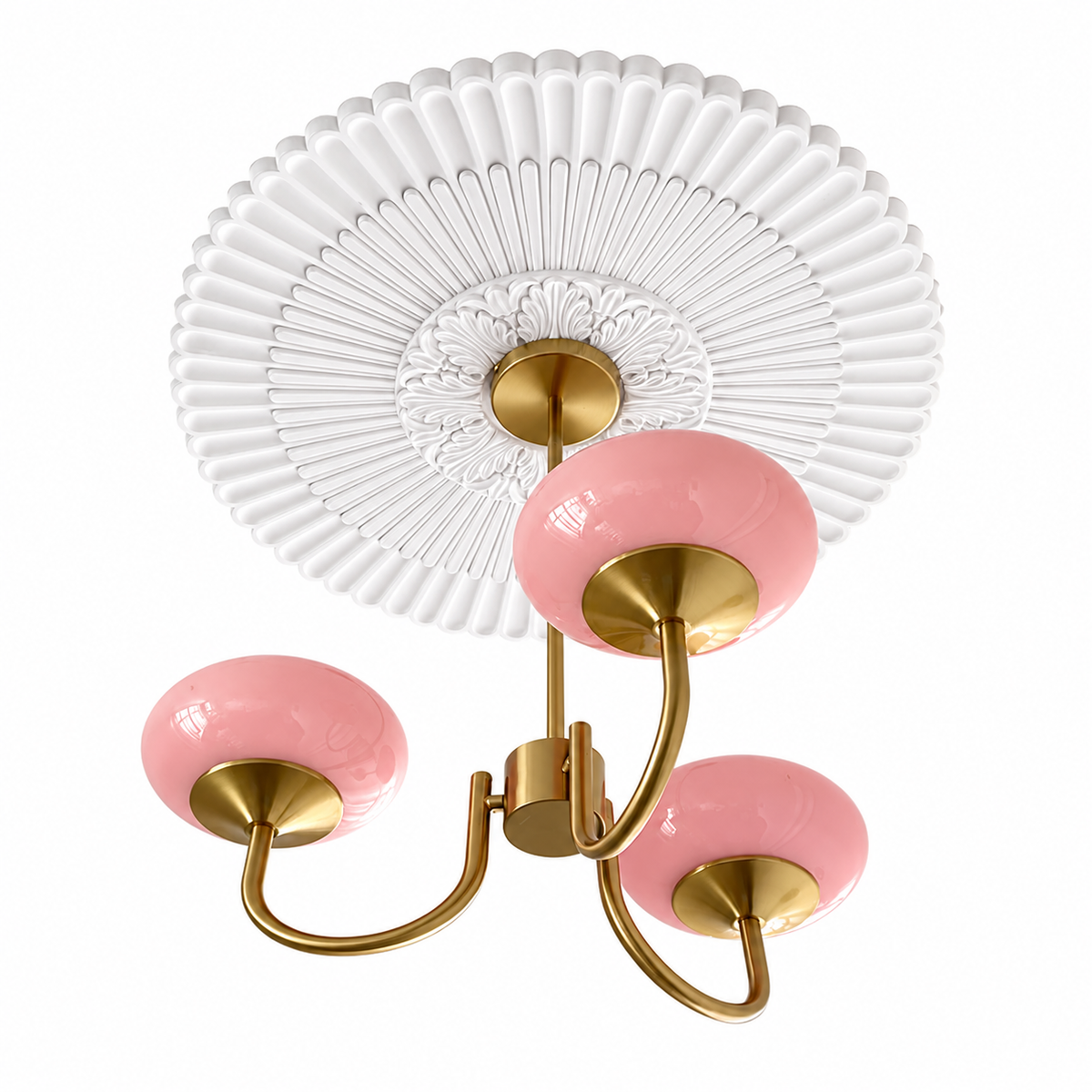 CloudBloom™ Marshmallow-Deckenleuchte – Elegante moderne Deckenlampe aus Glas & Metall (E27, 50 cm) - Less Goods