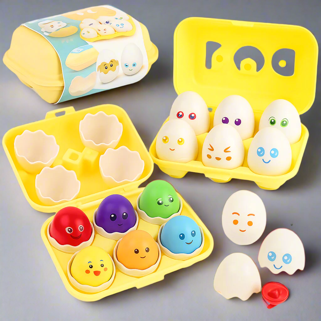 ColorNest™ Montessori Farb- & Form Lernspiel – Sortier-Eier für Kleinkinder
