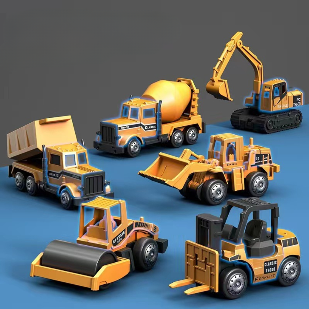 CreaTrek™ Kranwagen Spielset – Interaktives Baustellen-Spielzeug mit Licht & Sound, ABS Kunststoff, für Kinder 3–5 Jahre