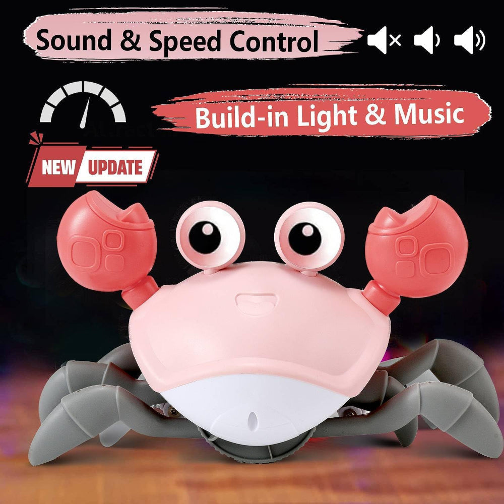 CrustaceanJoy™ Krabbelnde Krabbe Babyspielzeug – Interaktives Musik- & Lichtspielzeug zum Krabbelnlernen