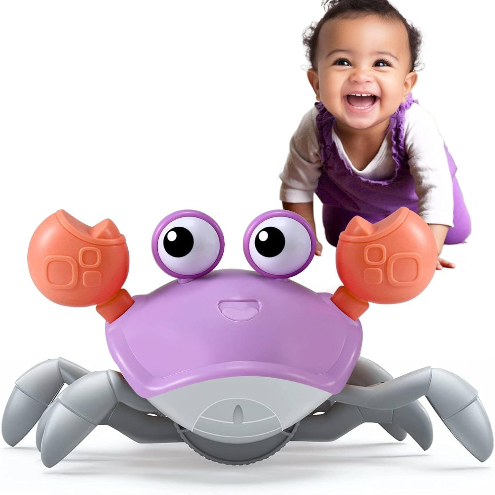 CrustaceanJoy™ Krabbelnde Krabbe Babyspielzeug – Interaktives Musik- & Lichtspielzeug zum Krabbelnlernen