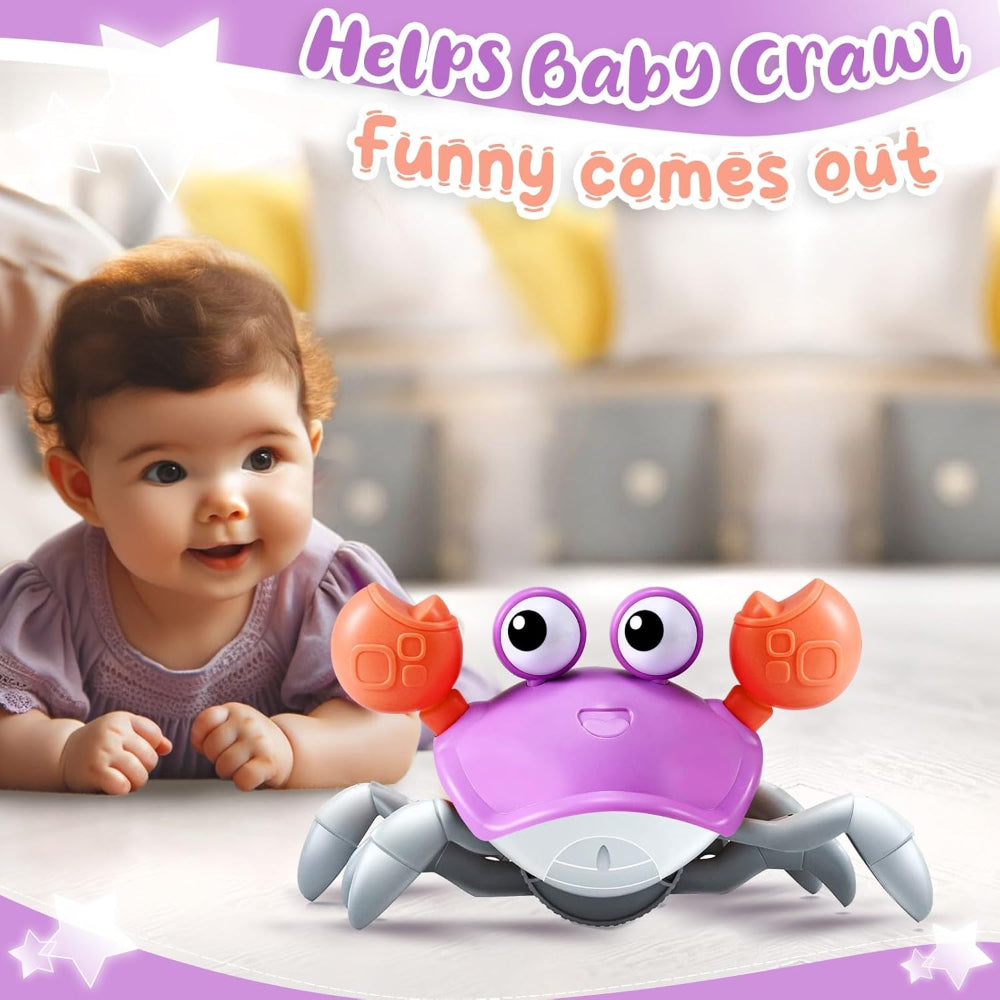CrustaceanJoy™ Krabbelnde Krabbe Babyspielzeug – Interaktives Musik- & Lichtspielzeug zum Krabbelnlernen