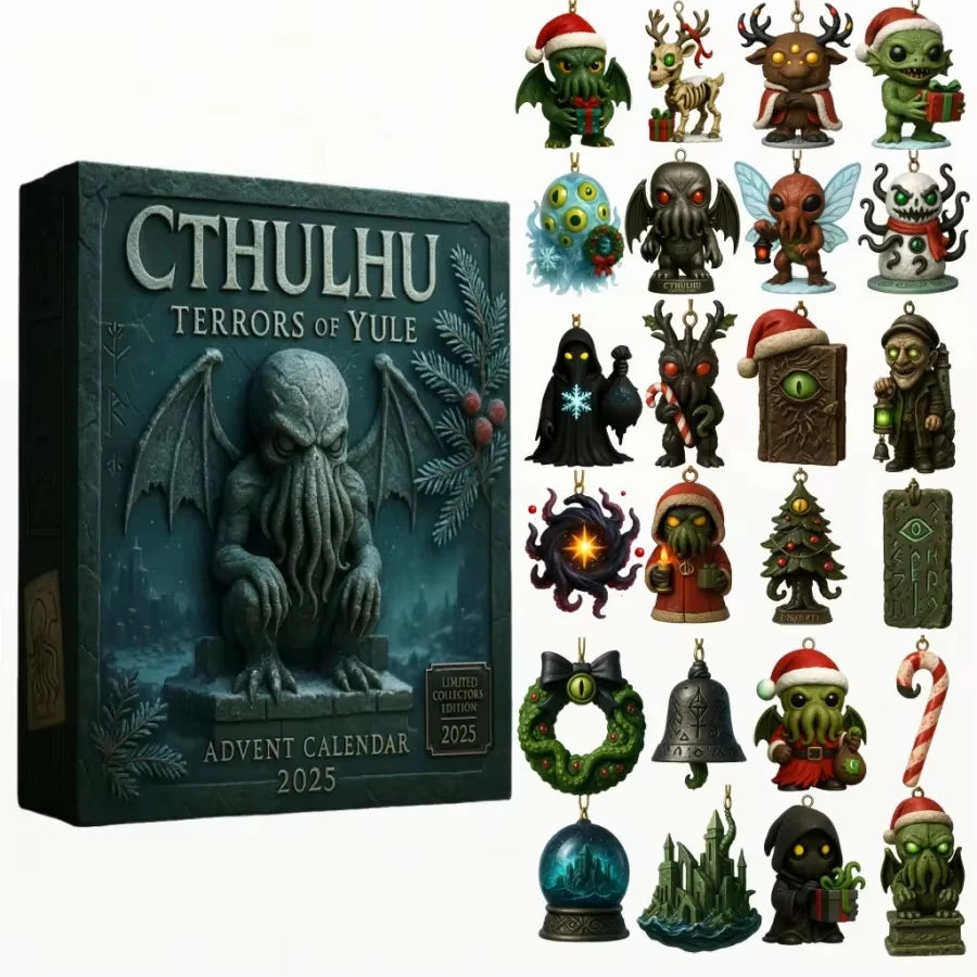 CthulhuCraft™ – Acryl Halloween Adventskalender mit 24 Grusel-Dekorationen
