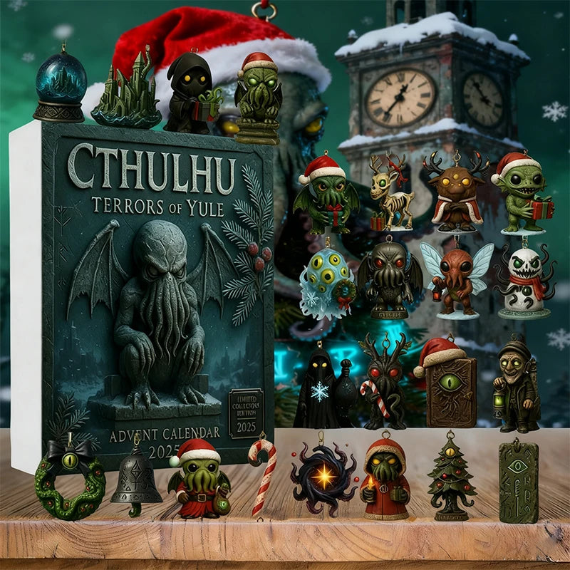 CthulhuCraft™ – Acryl Halloween Adventskalender mit 24 Grusel-Dekorationen