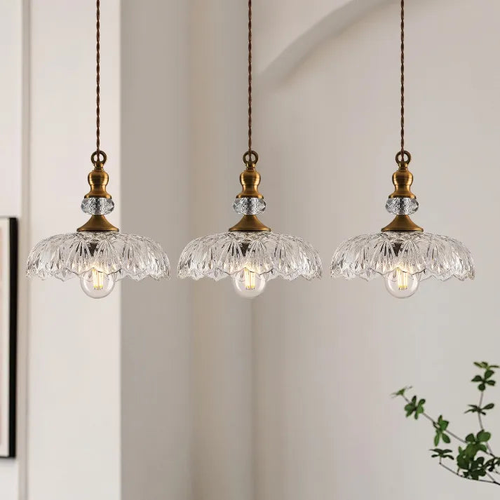 LustreCove™ Pendelleuchte – Klassische Glas-Hängelampe im Retro-Design für Küche & Essbereich (E27)