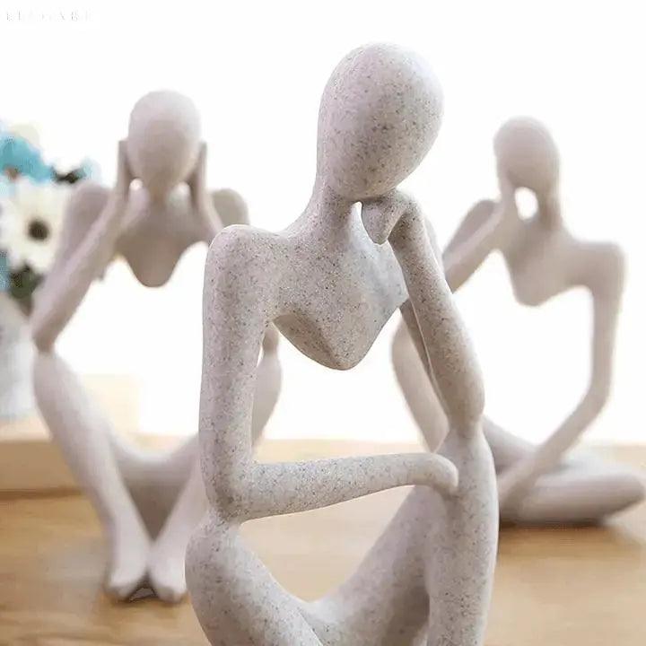 SoulSculpt™ – Abstrakte Denker-Skulptur als moderne Kunstfigur