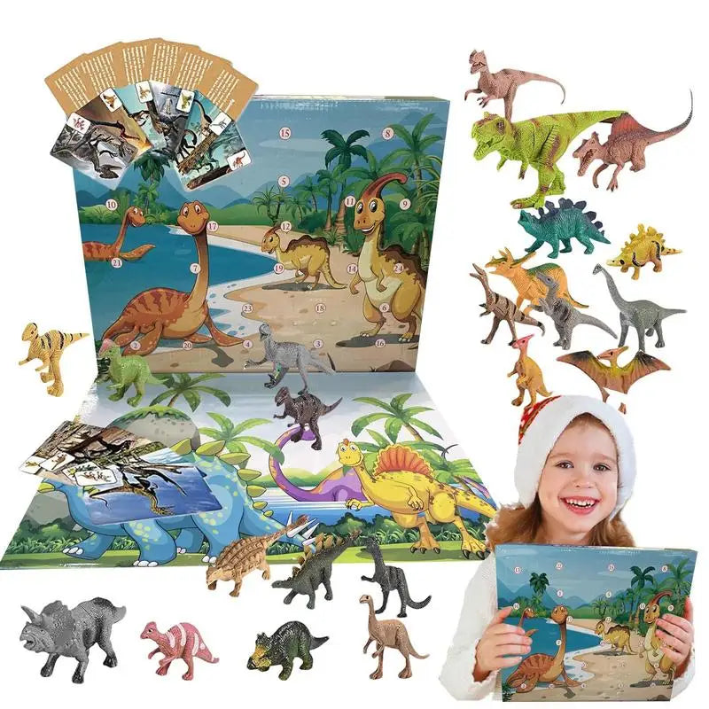 DinoDelight™ – Interaktiver Dinosaurier-Adventskalender für Kinder | 24 Überraschungen & bunte 3D-Figuren