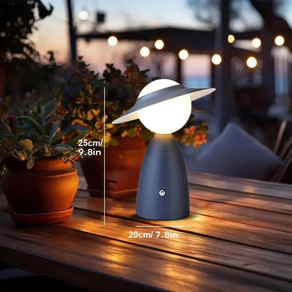 AuraLite™ Tischlampe – Kabellose Touch-Designlampe mit warmem LED-Licht & Wireless-Ladefunktion