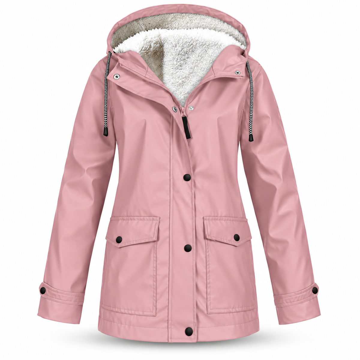 DrizzleGlow™ Wasserdichte Fleecejacke für Damen – Warmes Innenfutter & Regenjacke für Herbst & Winter