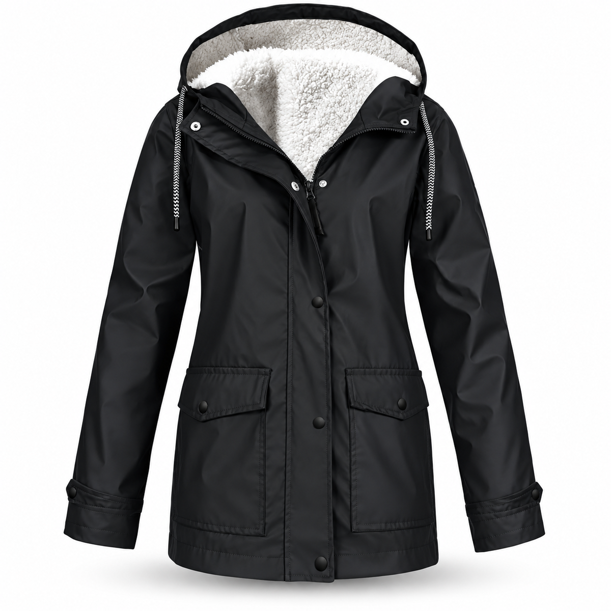 DrizzleGlow™ Wasserdichte Fleecejacke für Damen – Warmes Innenfutter & Regenjacke für Herbst & Winter