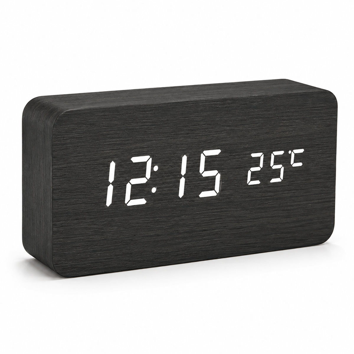 EcoWood™ – Digitale Holz-Weckeruhr mit LED-Display für ruhigen Schlaf - Less Goods