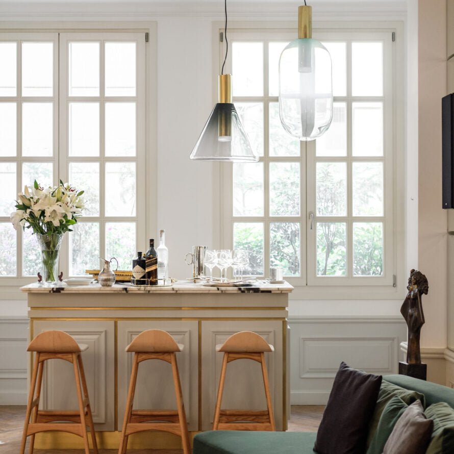 OpalGlow™ Pendelleuchte – Elegante Glas-Hängelampe für moderne Wohnräume (GU10)