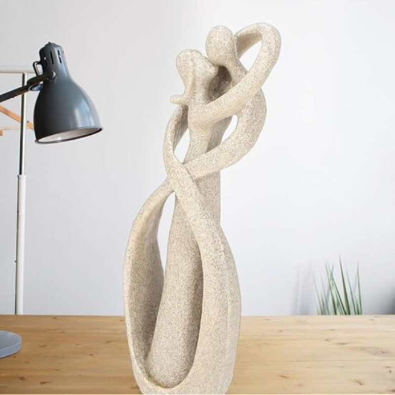 ElysianArt™ – Abstrakte Liebes-Skulptur | Zeitlose Kunst für stilvolle Wohnräume