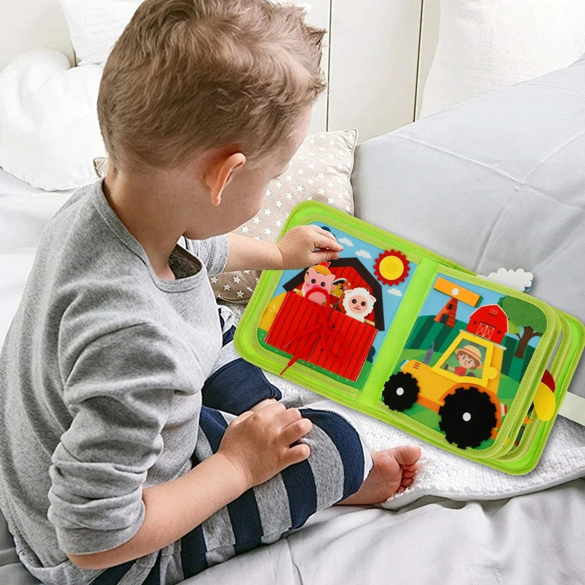 FarmVista™ Interaktives Kinderbuch – Lernbuch über Bauernhoftiere, Sprachförderung ab 1 Jahr