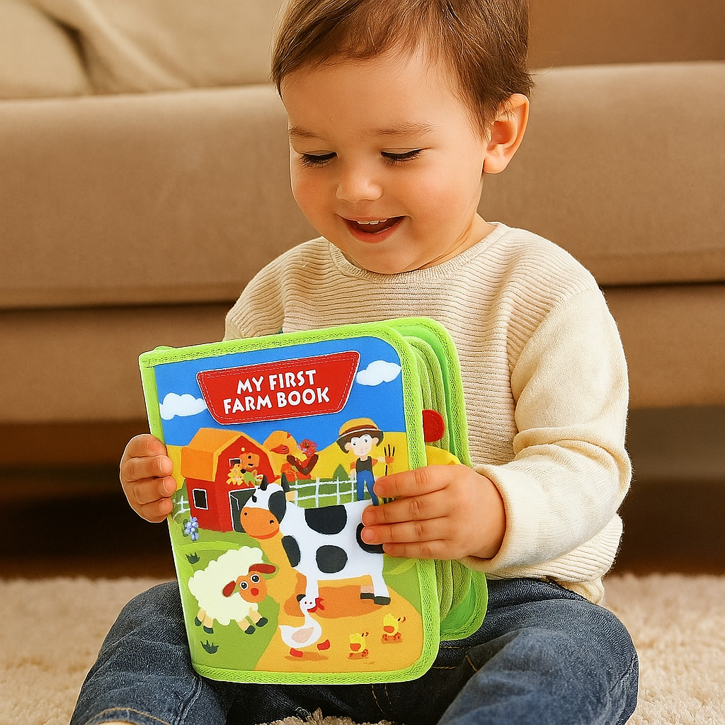 FarmVista™ Interaktives Kinderbuch – Lernbuch über Bauernhoftiere, Sprachförderung ab 1 Jahr