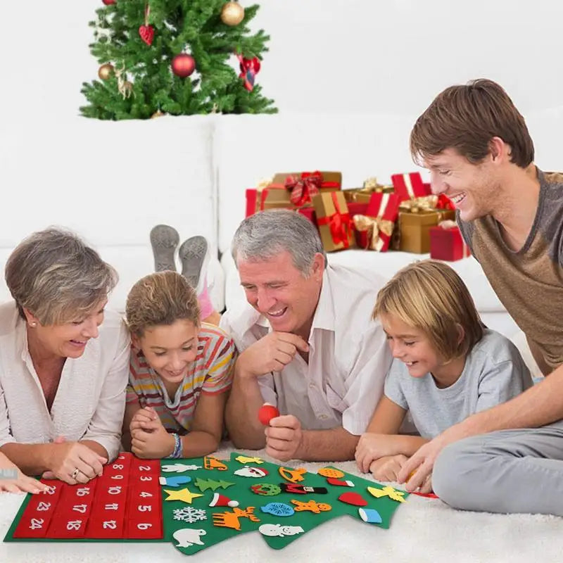 FeltTree™ – Filz Adventskalender in Tannenform mit 24 Taschen | Weihnachts-Countdown