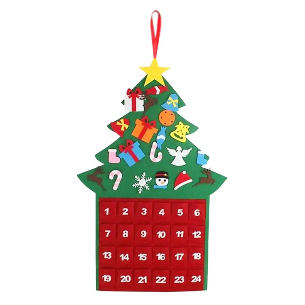 FeltTree™ – Filz Adventskalender in Tannenform mit 24 Taschen | Weihnachts-Countdown