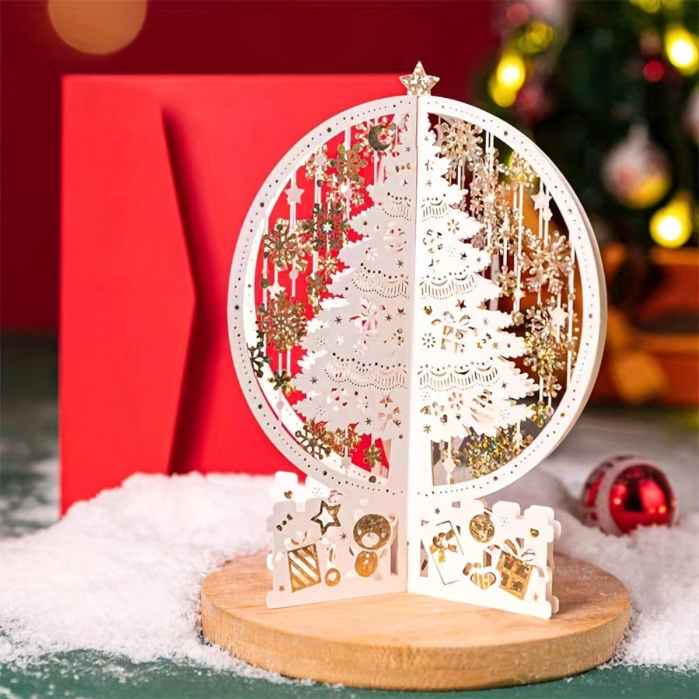 FestivaTree™ – Elegante 3D Pop-Up Weihnachtskarte mit beeindruckendem Tannenbaum-Design