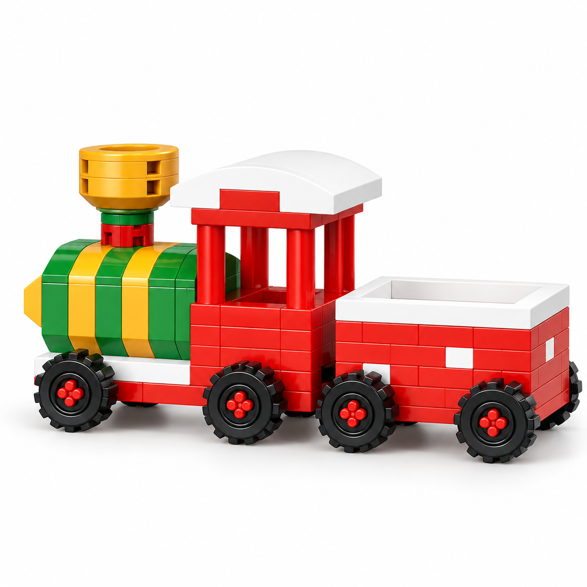 FestiveBlocks™ Mini Baustein Set – Weihnachtliches Konstruktionsspielzeug mit Santa, Baum & Schlitten | ABS Mini-Bausteine ab 6 Jahren