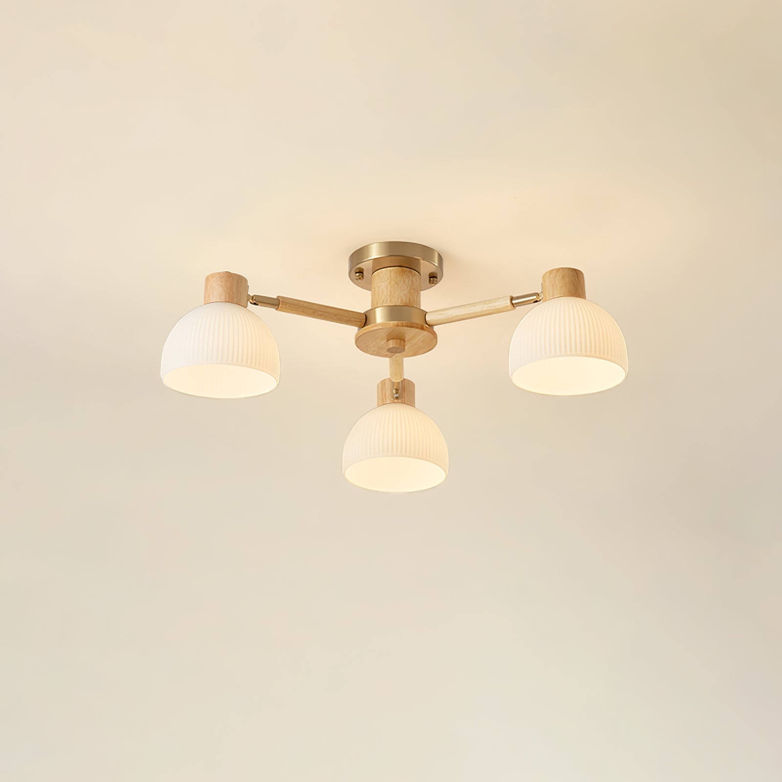IgniteFlare™ Deckenleuchte – Industrieller Holz-Glas Kronleuchter mit warmem Licht