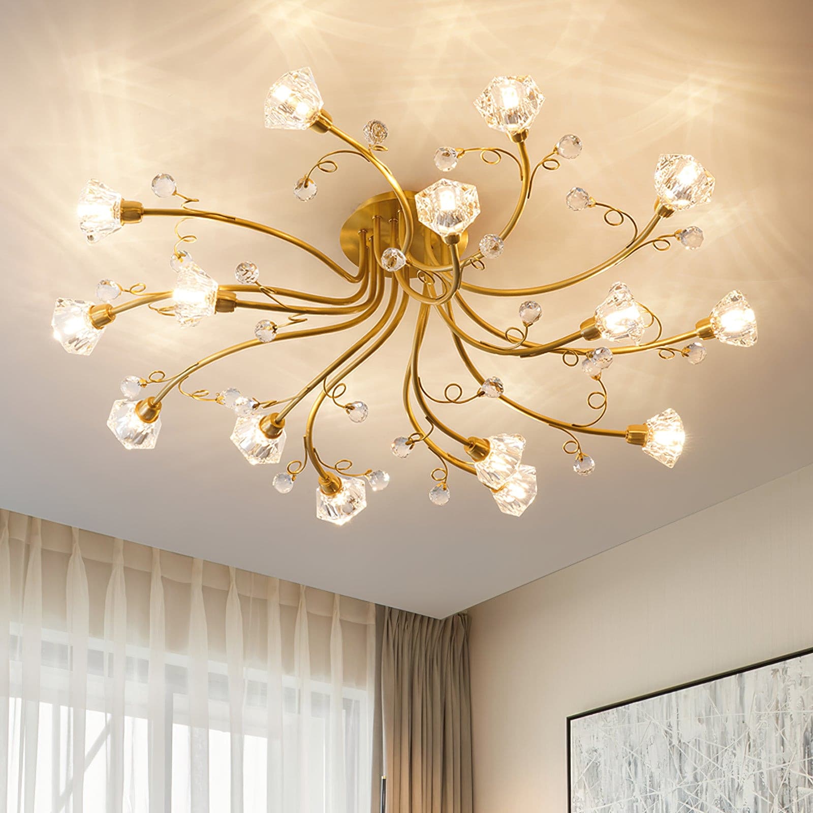FloralBeam™ Deckenleuchte – Elegante Blumen-Deckenlampe mit warmem Licht (G9 LED)