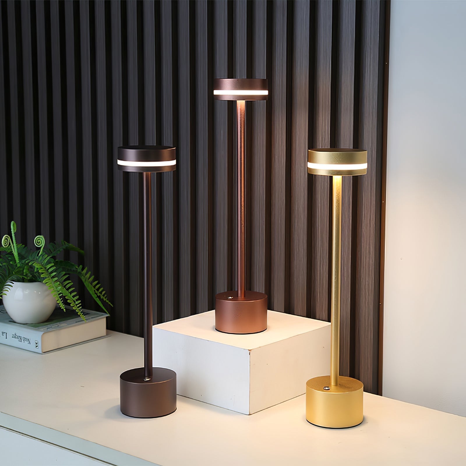 FunRadiance™ Tischlampe – Kabellose LED-Designlampe mit warmem Licht für Innen & Außen