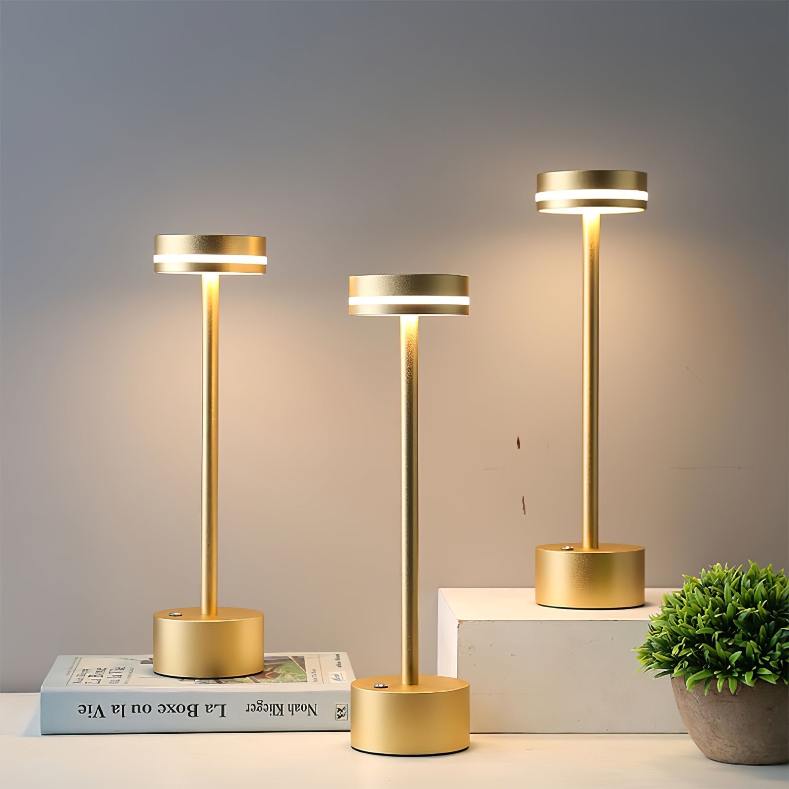 FunRadiance™ Tischlampe – Kabellose LED-Designlampe mit warmem Licht für Innen & Außen