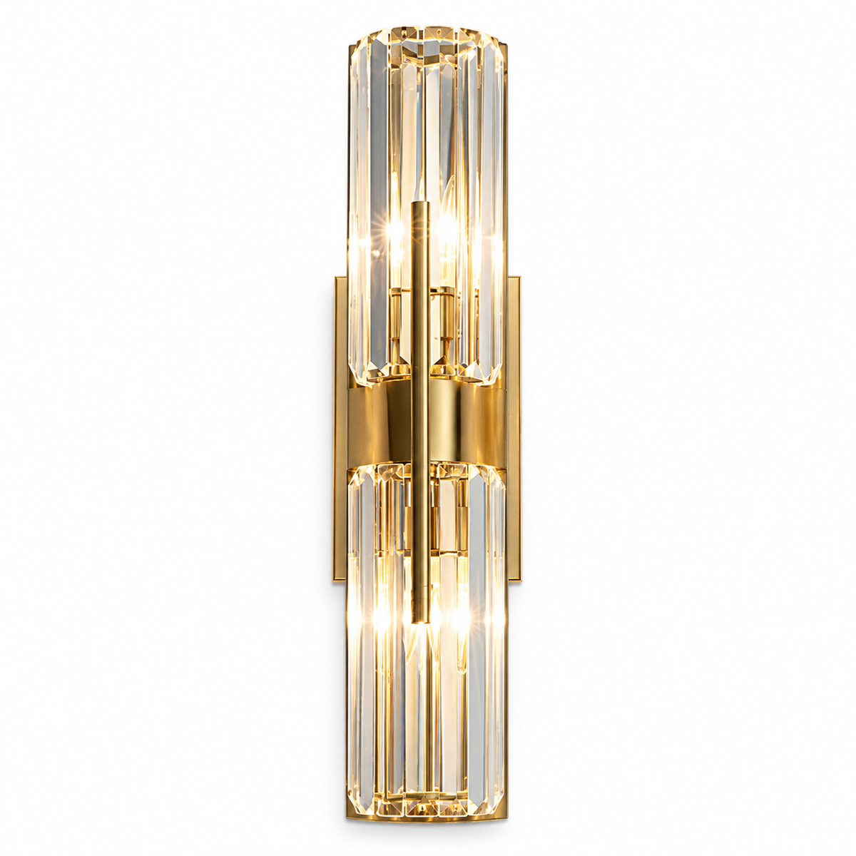 GlamourGlow™ Kristall Wandleuchte – Moderne luxuriöse Wandlampe mit 2 Lichtquellen (43×10 cm) - Less Goods
