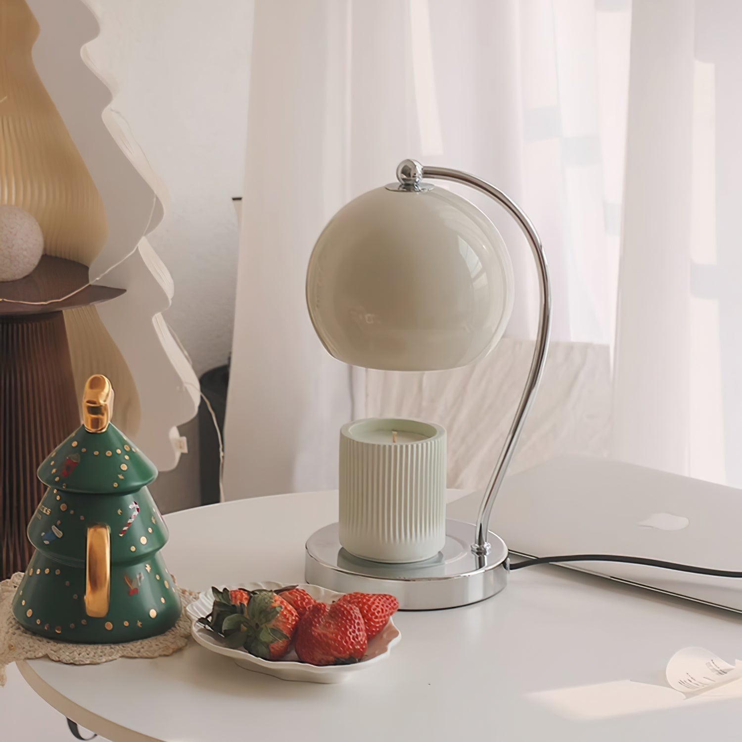 FlameGlow™ Tischlampe – Elegante Design-Lampe mit Kerzenlicht-Optik & warmem Licht