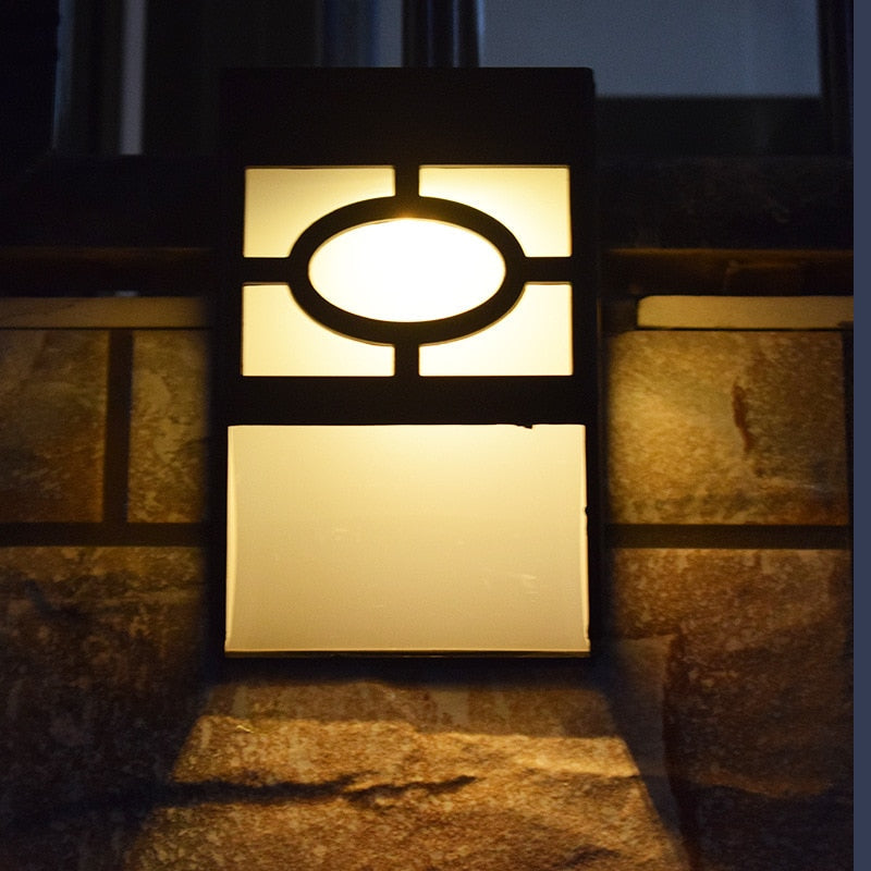 HikariGlow™ – Japanisch inspirierte Solar-Wandleuchte für Außenbereiche | LED & IP44