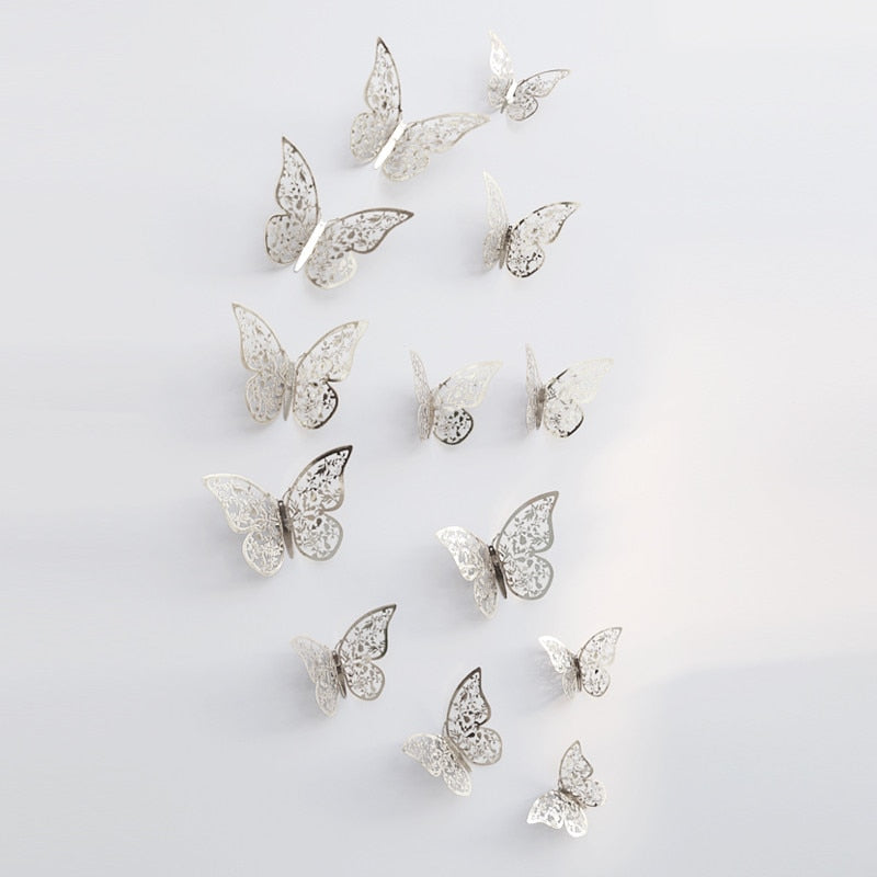 BlissfulWings™ – Elegante 3D Schmetterlings-Deko für Wand & Hochzeit (Selbstklebend, Wiederverwendbar)