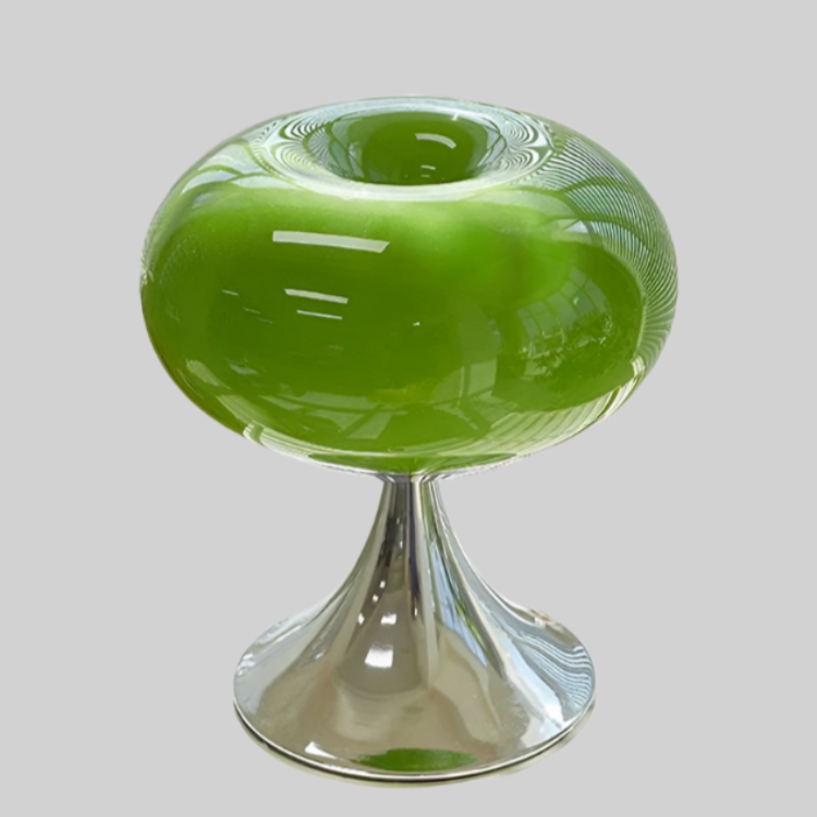 FruitLume™ Tischlampe – Apfel-Design Tischleuchte aus Glas im Vintage-Bauhaus-Stil