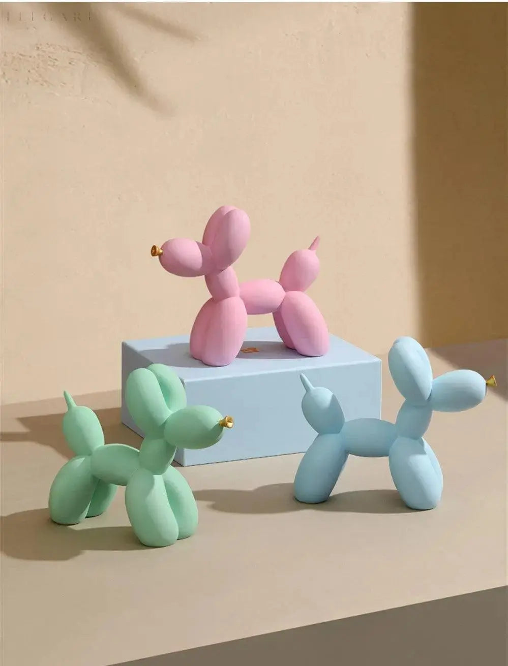 PuffGlow™ – Ballonhund-Skulptur mit goldener Schnauze im modernen Design