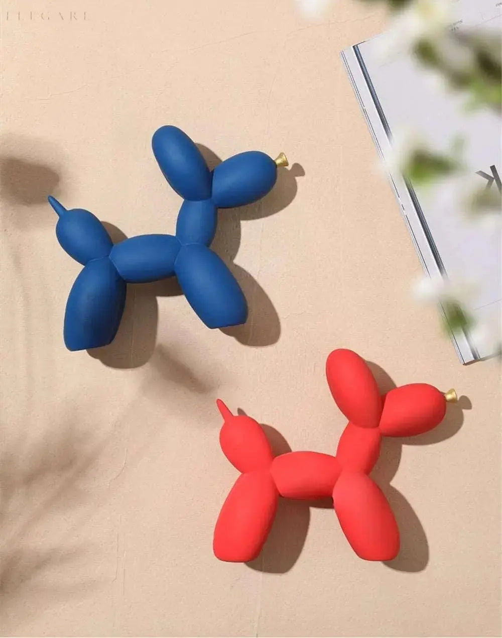 PuffGlow™ – Ballonhund-Skulptur mit goldener Schnauze im modernen Design