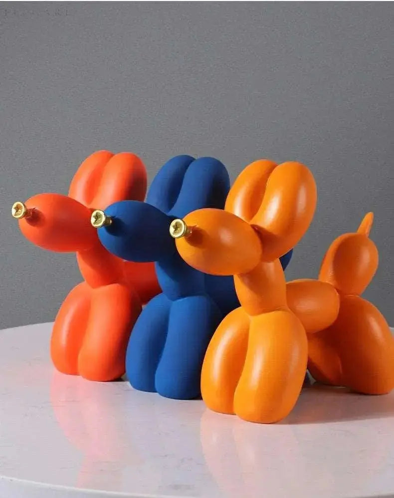 PuffGlow™ – Ballonhund-Skulptur mit goldener Schnauze im modernen Design