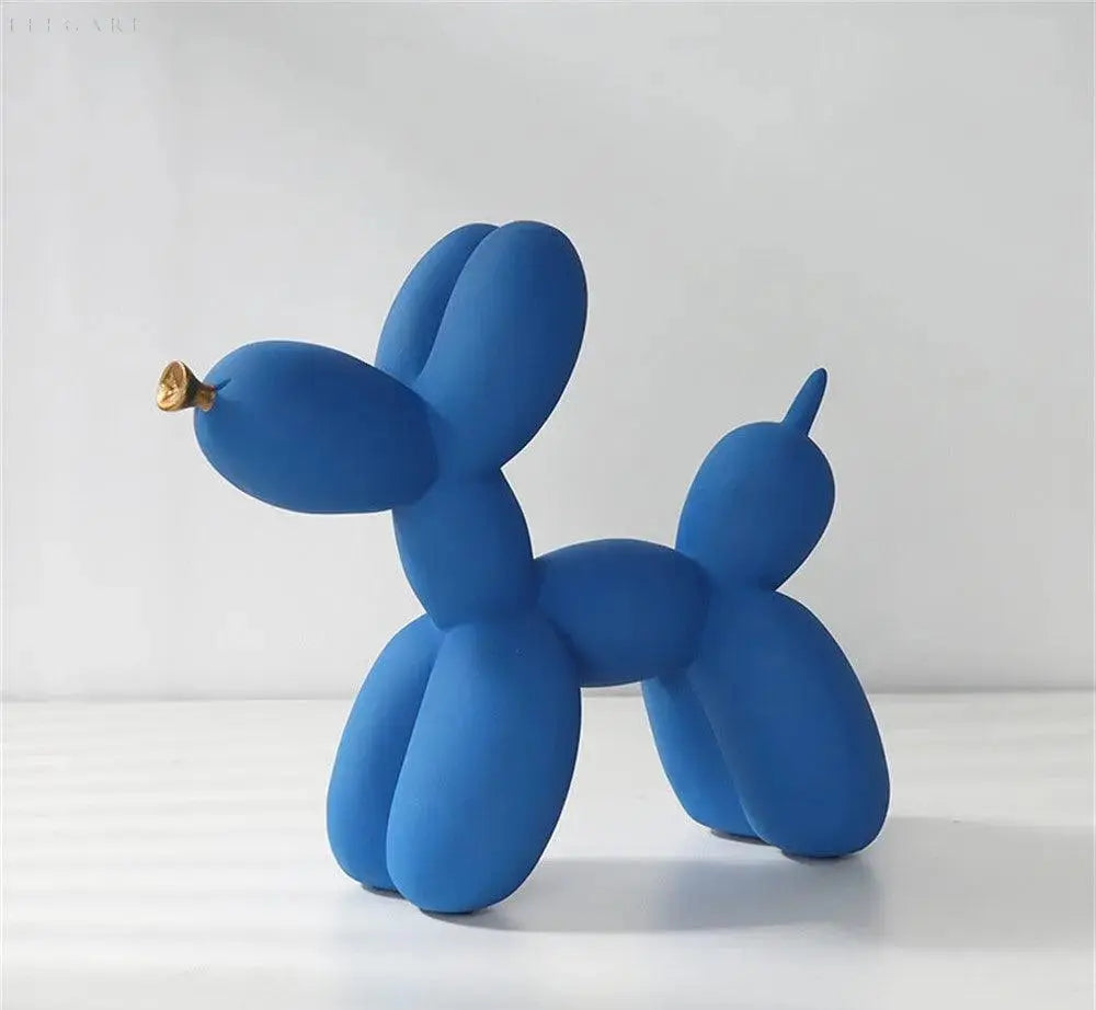 PuffGlow™ – Ballonhund-Skulptur mit goldener Schnauze im modernen Design