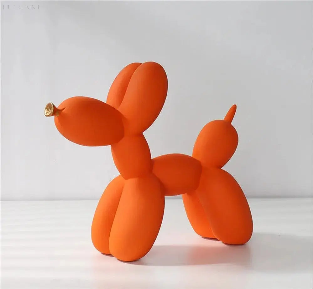 PuffGlow™ – Ballonhund-Skulptur mit goldener Schnauze im modernen Design