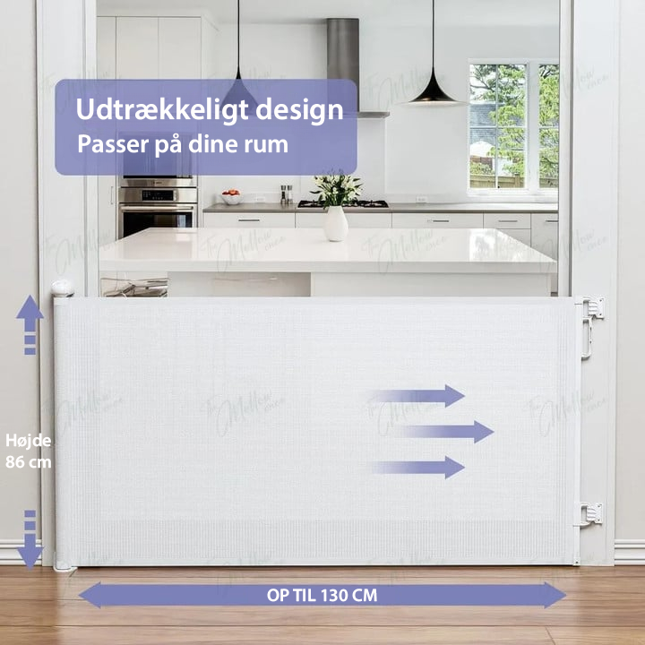 HavenGate™ Retractable Safety Gate – Ausziehbares Sicherheitsgitter für Kinder & Haustiere, bis 140 cm