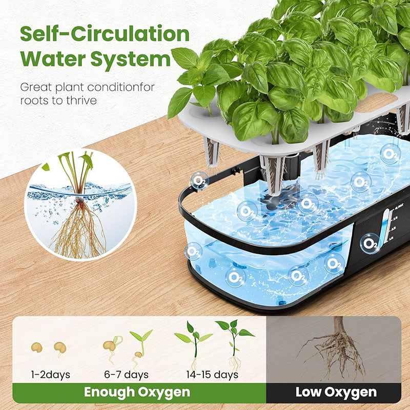 HydroBloom™ – Indoor Hydroponisches Gartensystem mit 12 Pflanzplätzen | Kräuter & Gemüse ganzjährig anbauen