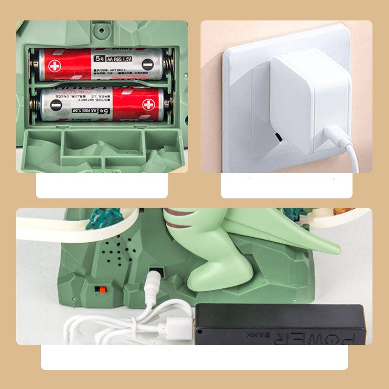 DinoRaceX™ – Interaktive Dinosaurier Rennstrecke mit Kletterautos, LED-Lichtern & Soundeffekten