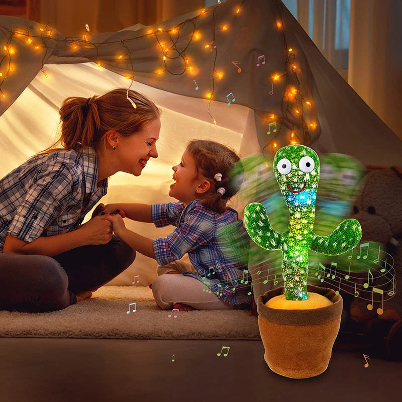 CactusTalk™ – Interaktives sprechendes Kaktus-Plüschtier | Tanzendes Kuscheltier mit Licht & Sound für Kinder