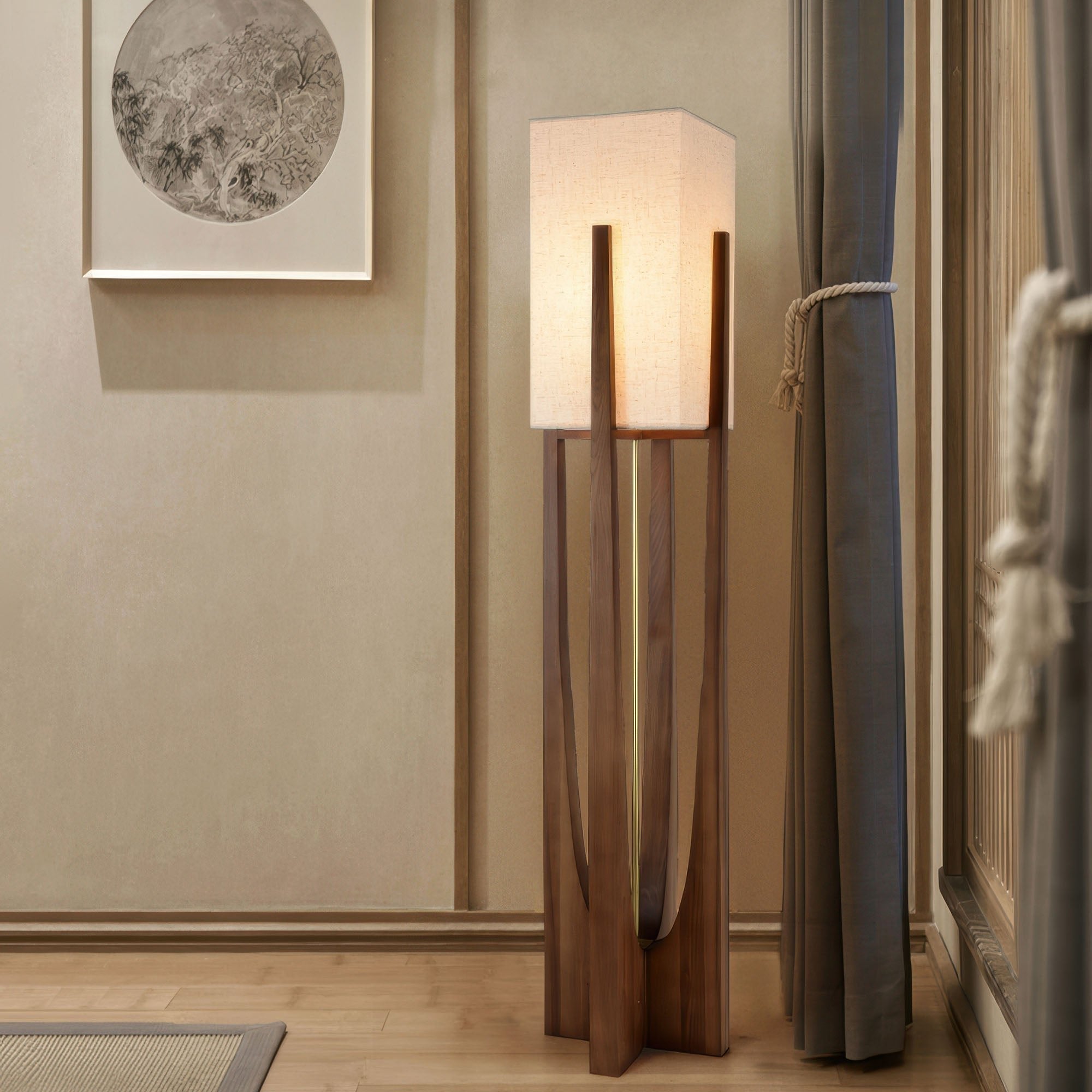 Halior™ Wabi Sabi Floor Lamp – Japanische Stehlampe im minimalistischen Design