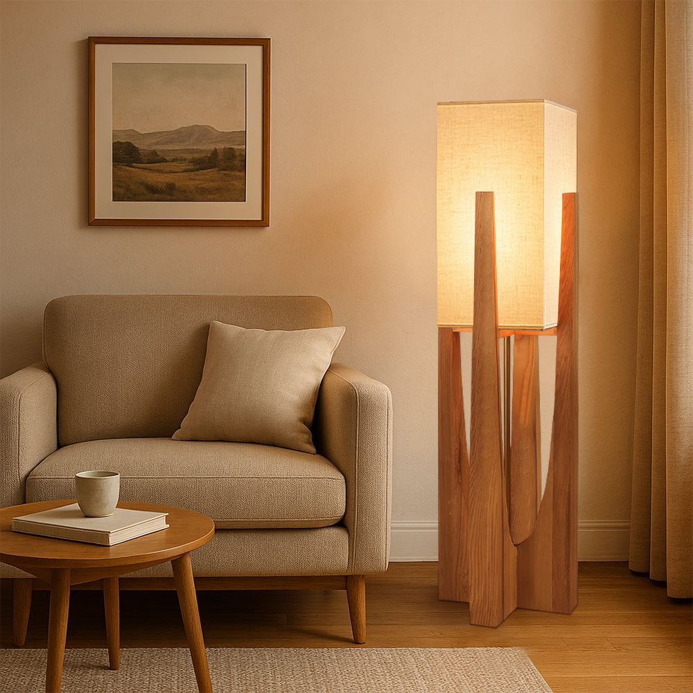 Halior™ Wabi Sabi Floor Lamp – Japanische Stehlampe im minimalistischen Design