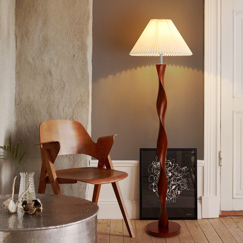 AmberHue™ Japanese Walnut Floor Lamp – Design-Stehlampe aus Walnussholz
