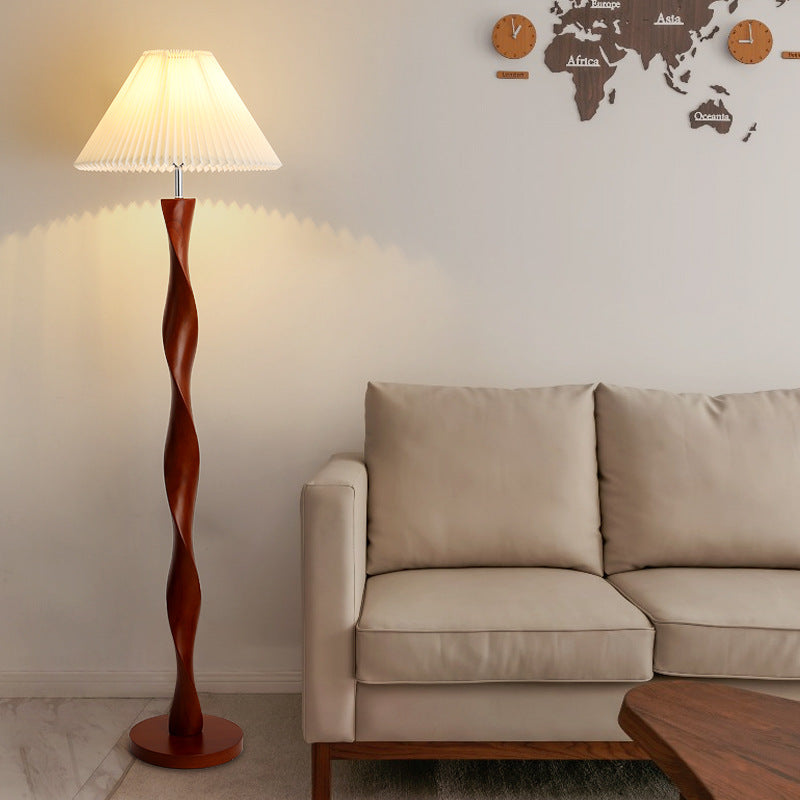 AmberHue™ Japanese Walnut Floor Lamp – Design-Stehlampe aus Walnussholz