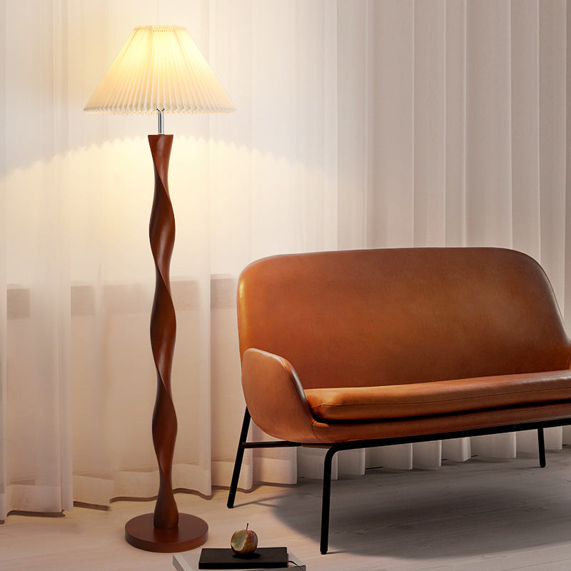 AmberHue™ Japanese Walnut Floor Lamp – Design-Stehlampe aus Walnussholz